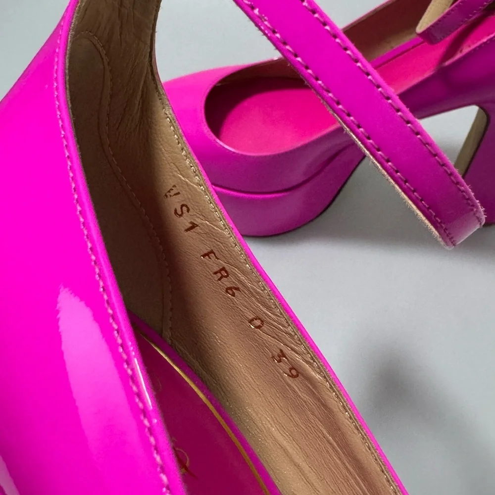 Valentino Garavani Pink Tan-Go Platform Heels Women’s Size EU 39/US 9 - Picture 5 of 10